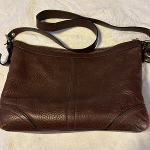 Coach Dark Brown Leather Hobo Bag